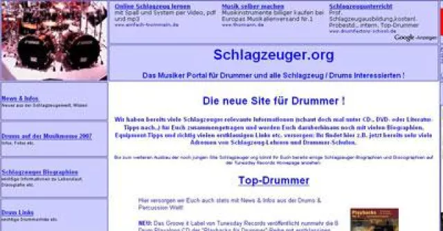 Bild: Internetportal für Schlagzeuger und die, die es mal werden wollen