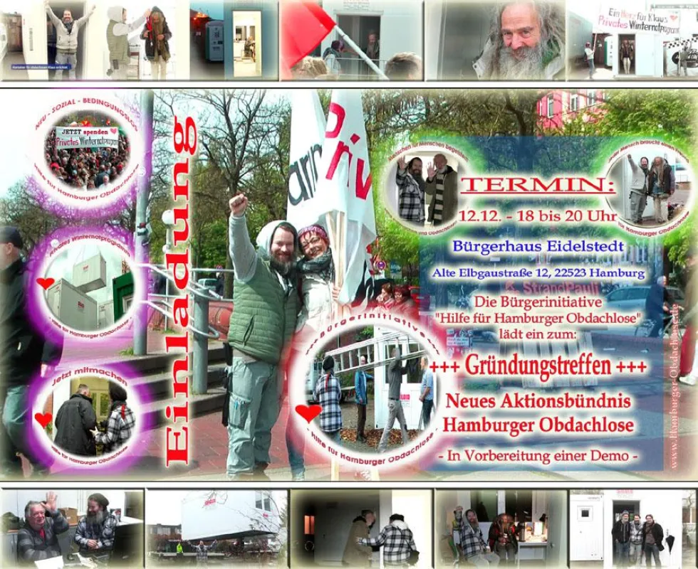 Hamburger Obdachlosen-Demo - 1. Vorbereitungstreffen am 12. Dezember