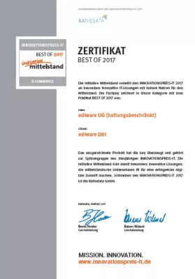Bild: ediware UG (haftungsbeschränkt) erhält Zertifikat der Initiative Mittelstand