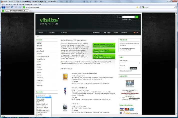 Bild: vitalize.de: Der neue Online-Shop für Nahrungsergänzungsmittel und Sporternährung im Premium-Sektor