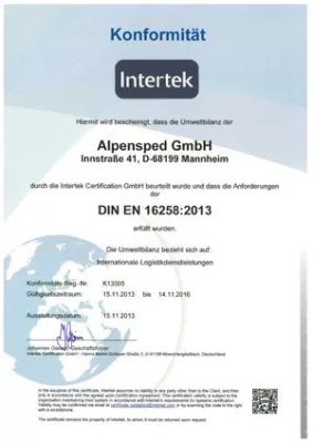 Bild: Alpensped erneut zertifiziert