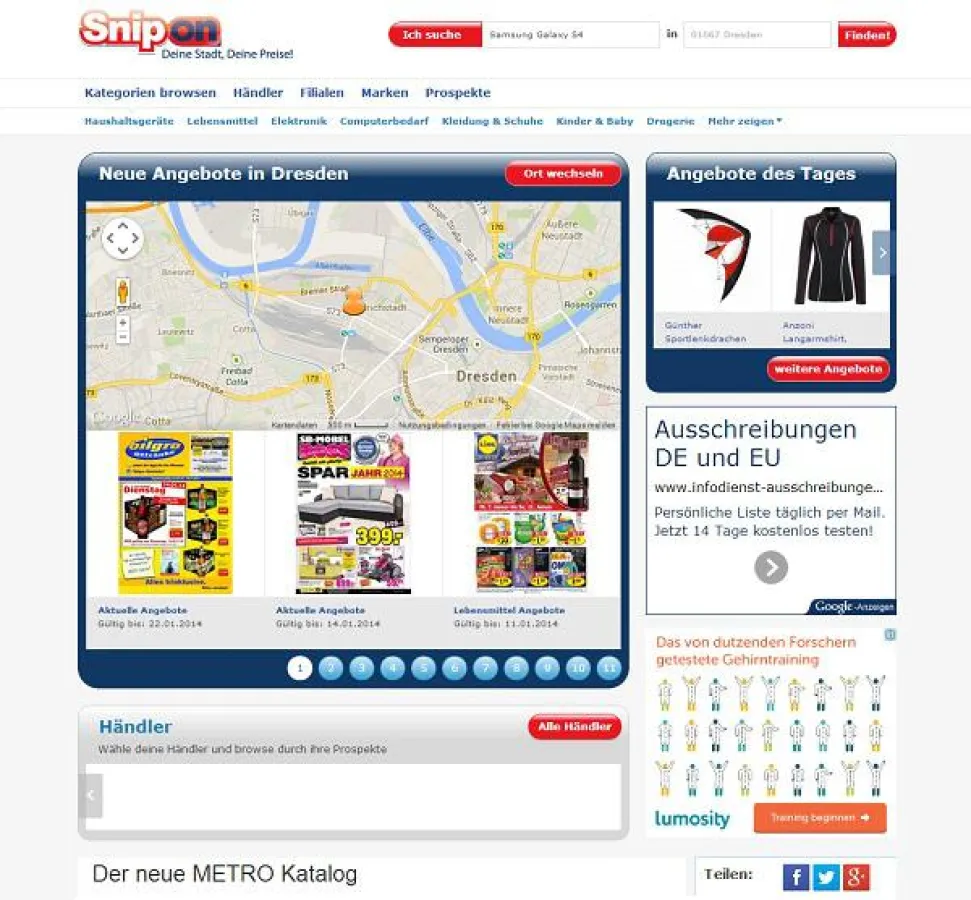Preissuchmaschine Snipon.de