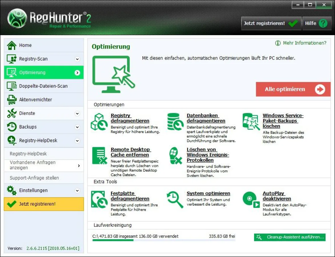 Enigmasoft RegHunter Screenshot