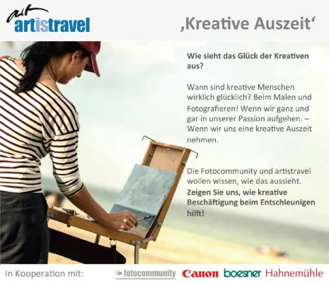 Bild: fotocommunity und artistravel suchen: Das schönste Bild von Ihrer KREATIVEN AUSZEIT