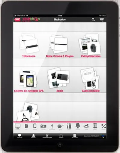 Bild: Neuartige Tablet-optimierte Shopping App für RomTelecom in Rumänien