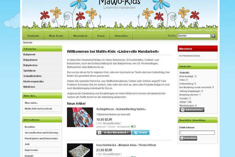 Neuer Webshop »MaWo-Kids - Liebevolle Handarbeit« eröffnet Bild: Neuer Webshop »MaWo-Kids - Liebevolle Handarbeit« eröffnet