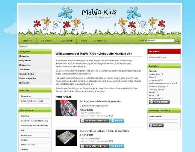 Neuer Webshop »MaWo-Kids - Liebevolle Handarbeit« eröffnet Bild: Neuer Webshop »MaWo-Kids - Liebevolle Handarbeit« eröffnet