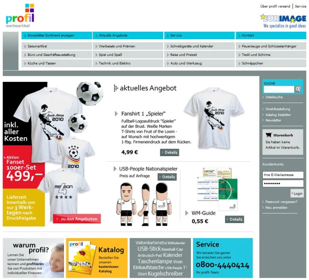 Neuer Onlineshop der profil versand GmbH