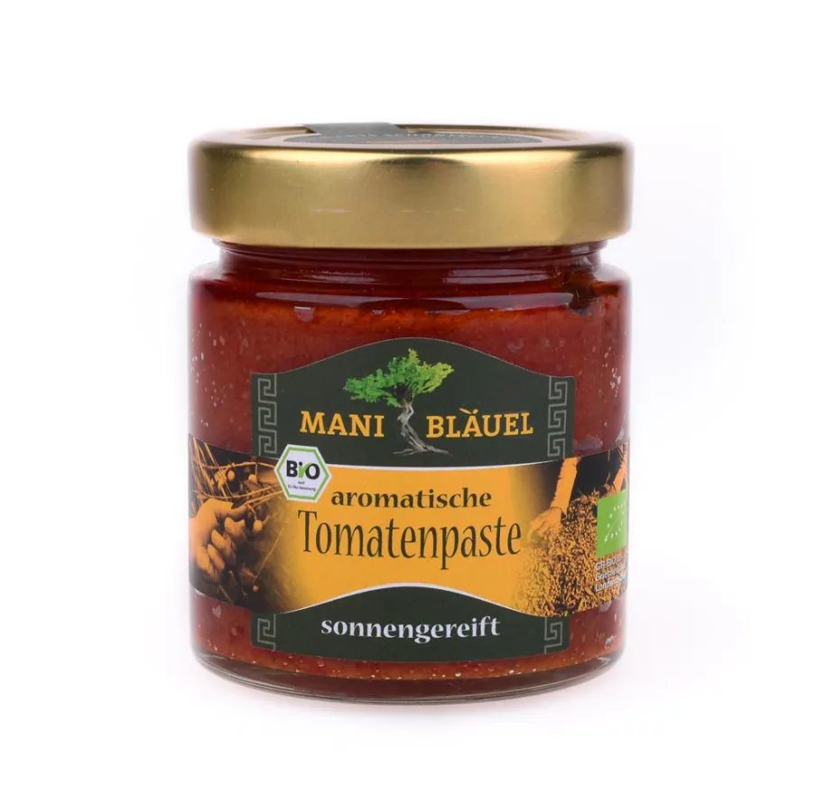 Neue aromatische Bio-Tomatenpaste aus sonnengetrockneten Tomaten von Mani Bläuel