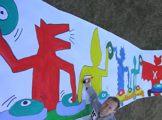 Bild: Kunstweltrekord: Keith Haring geht es an den Kragen