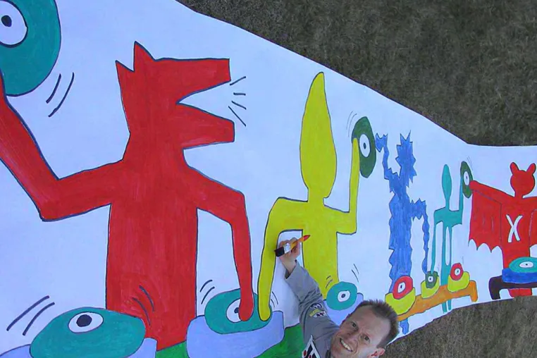 Bild: Kunstweltrekord: Keith Haring geht es an den Kragen