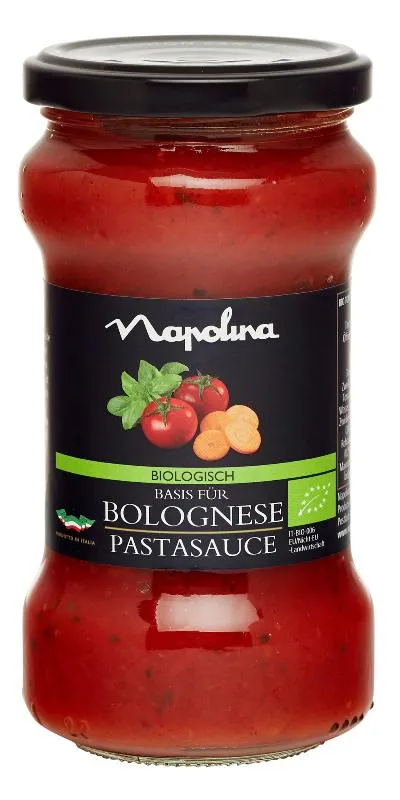neu zur Anuga - Napolina Bio Basis für Bolognese Pastasauce