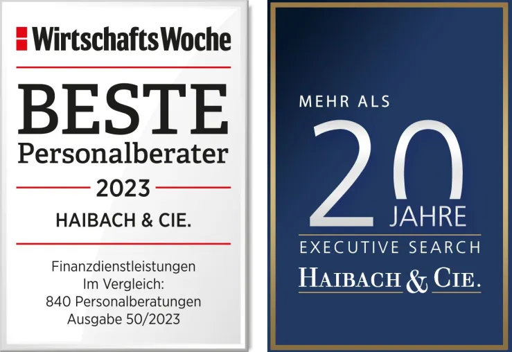 Bild: Haibach & Cie. zum zweiten Mal in Folge als „Beste Personalberater 2023“ im Bereich Finanzdienstleistungen