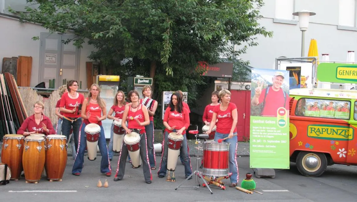 Die Wanderer der Aktion \