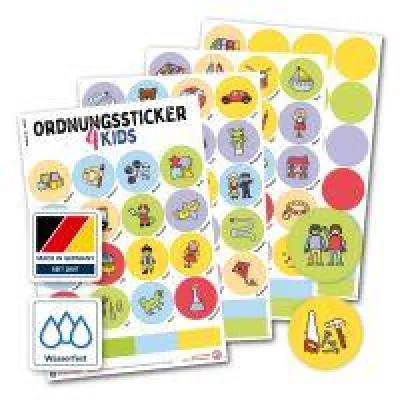 Endlich Ordnung im Kinderzimmer - Ordungssticker 4 Kids Bild: Endlich Ordnung im Kinderzimmer - Ordungssticker 4 Kids