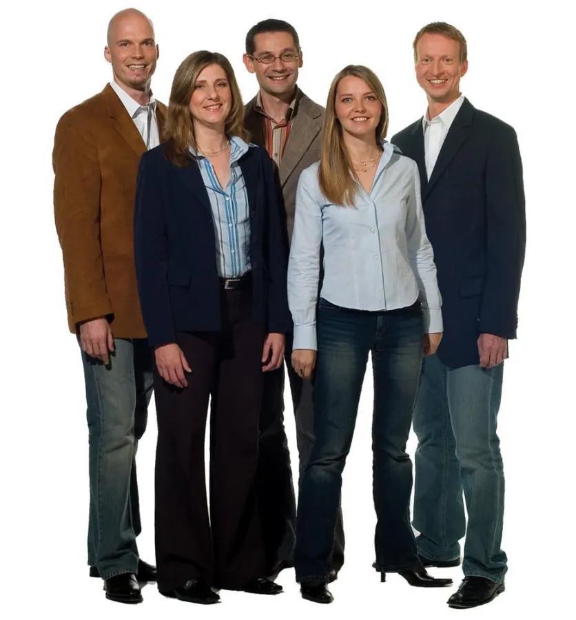 Das Team des Humantechnologie-Clusters organisiert den MEDICA-Auftritt 2007 für den Life-Science-Standort Österreich (v.l.n.r.): Thomas Kammerlander, Gertraud Hörandner, Robert Gfrerer, Claudia Haas, 