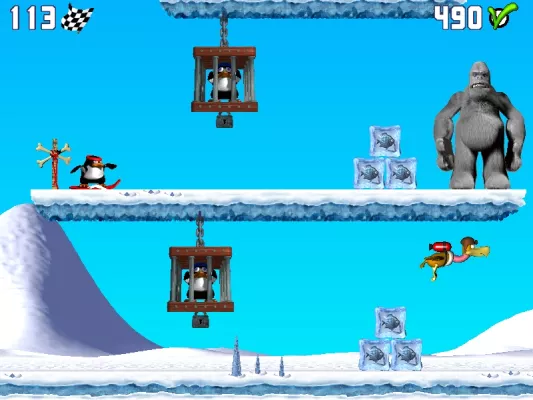 Bild: Pinguin versus Yeti: Snowboard-Rennen mit Suchtfaktor