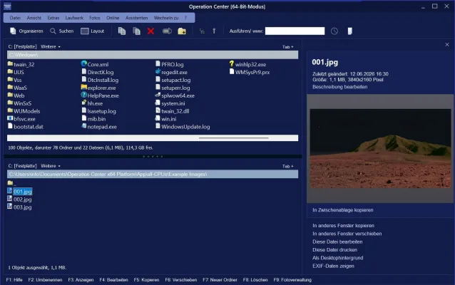 Bild: Operation Center 2025: Umfassendes Update für den Dateimanager