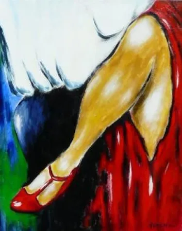 Bild: TOSCH-Gemälde am „Liegenden Eiffelturm“ zwischen Berlin und Dresden