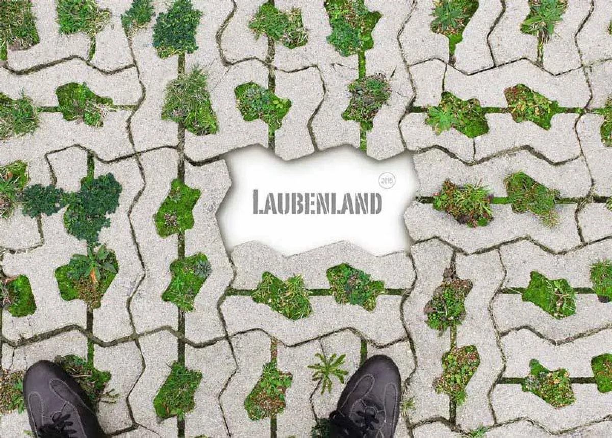 Einladungskarte der Aktion »Laubenland«