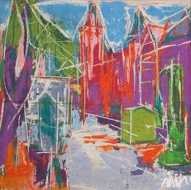 Fritz Dähn: Rathaus Pankow, 1964, Öl auf Leinwand Foto: Nachlass Fritz Dähn