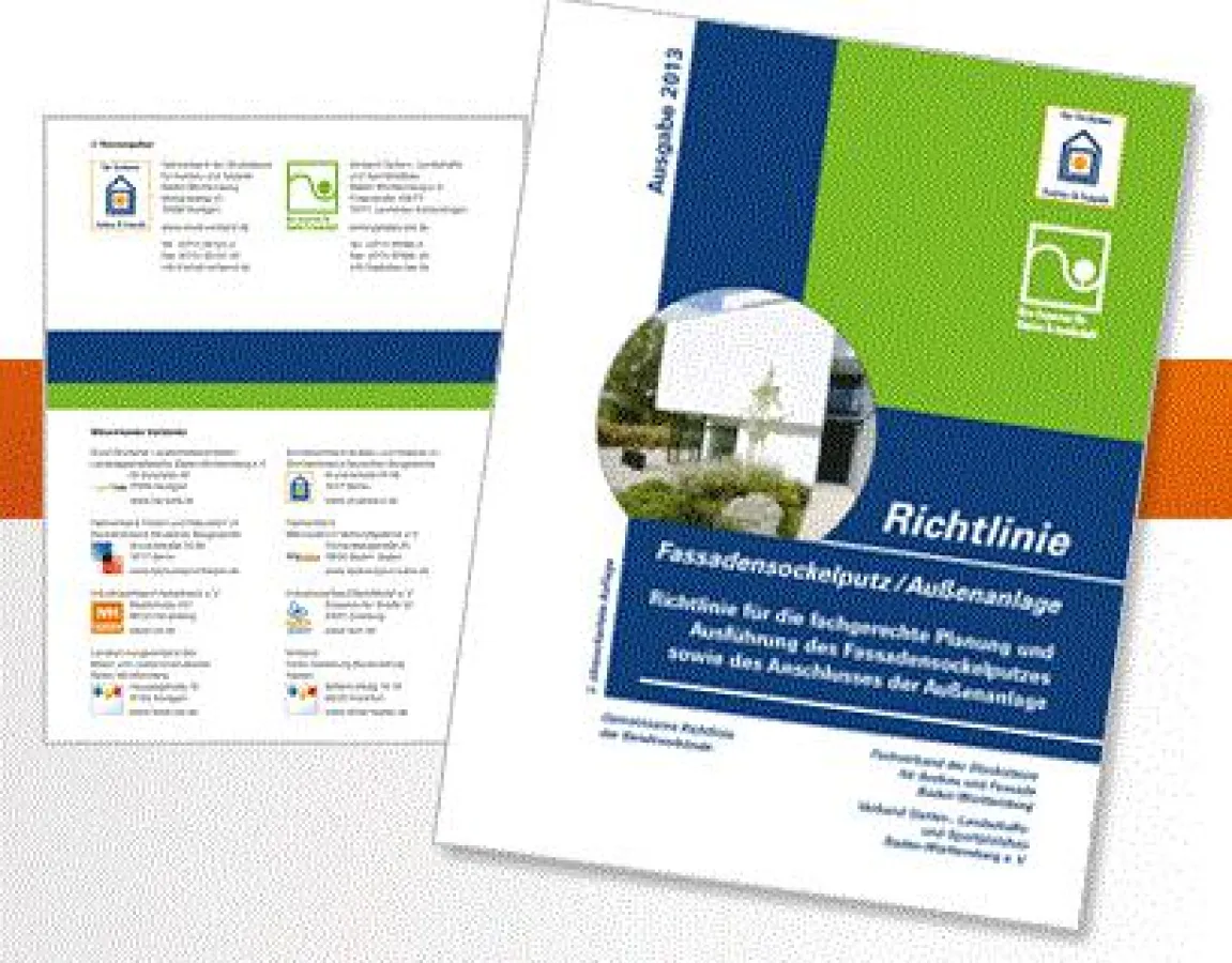 Die neu erschienene Richtlinie „Fassadensockelputz / Außenanlagen“
