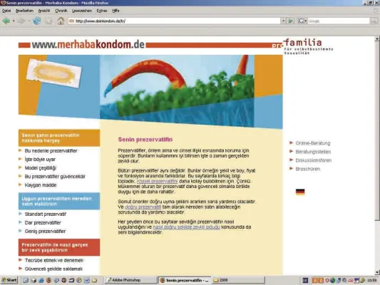 Bild: „Merhaba Kondom“ – Deutsch-türkische Informationen für Jugendliche im Internet