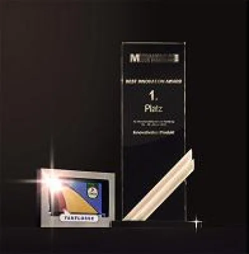 Bild: Platz eins – Fanflosse® gewinnt Best Innovation Award 2014 auf der Hamburger Merchandising Messe