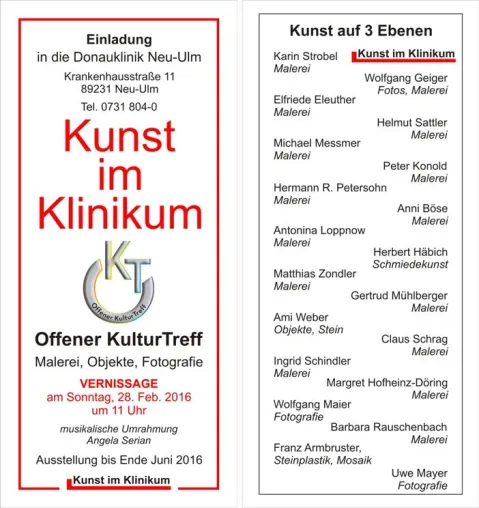 Bild: Der Offene KulturTreff aus dem Landkreis Göppingen stellt in Neu-Ulm aus