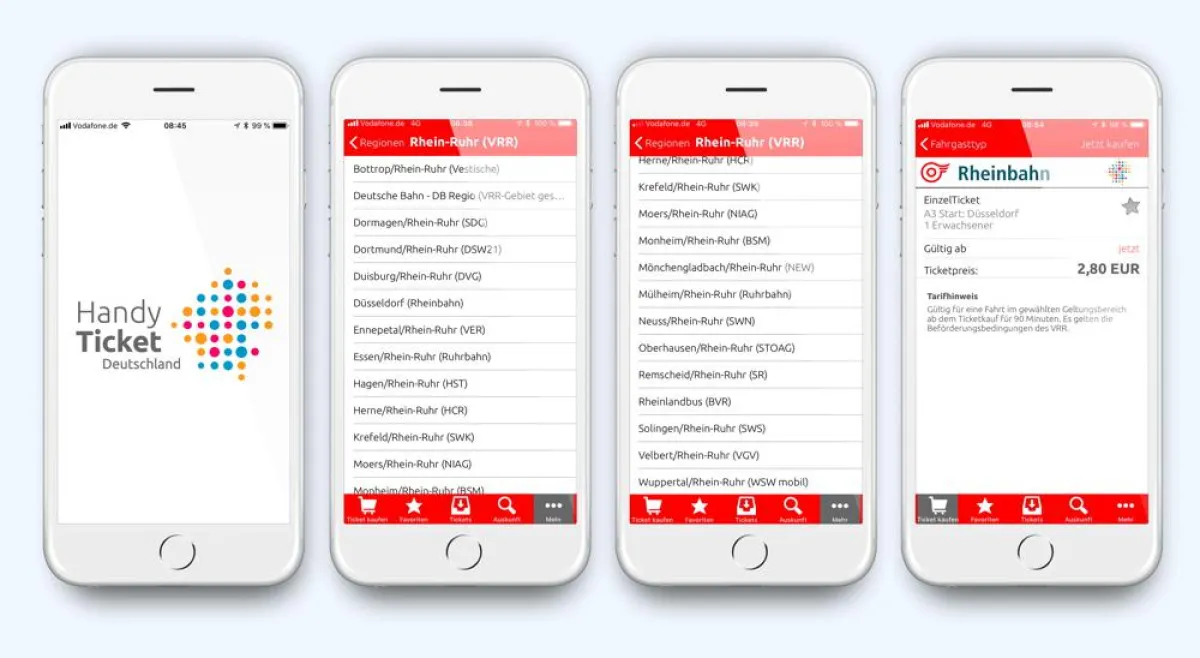 VRR-Kunden können ihre Tickets weiterhin bei HandyTicket Deutschland beziehen. (Quelle: HanseCom)