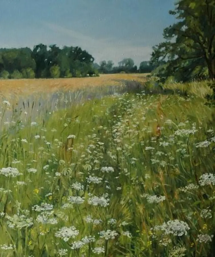 Sabine Kasan: Sommerlandschaft mit wilder Möhre, 2005