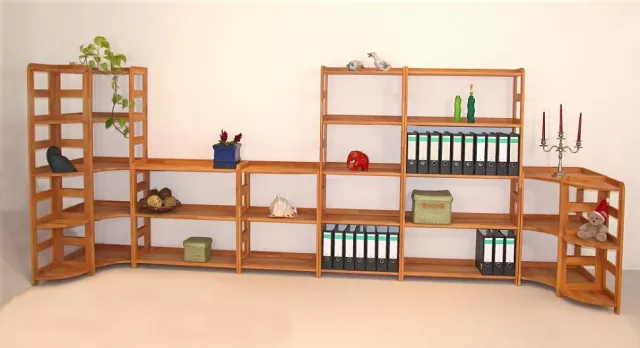 Bild: Erweiterbares Regalsystem "Beethoven" aus Massivholz