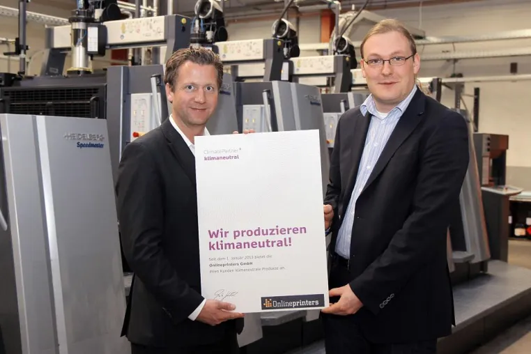 Bild: Onlineprinters führt klimaneutrales Drucken mit ClimatePartner in Europa ein