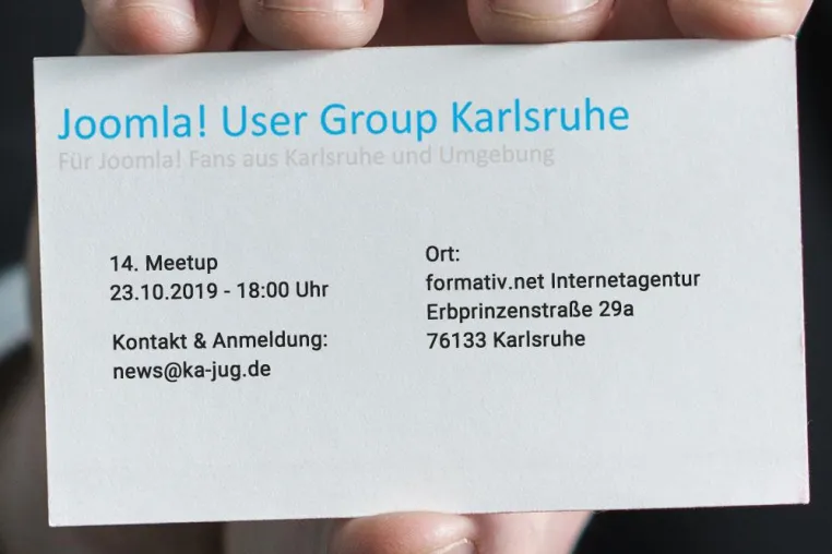 Bild: Einladung: Joomla User Group Karlsruhe bei der formativ.net Internetagentur