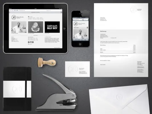Bild: Schwarz auf Weiß – Die Corporate Identity für Copywriter Klaus Bender