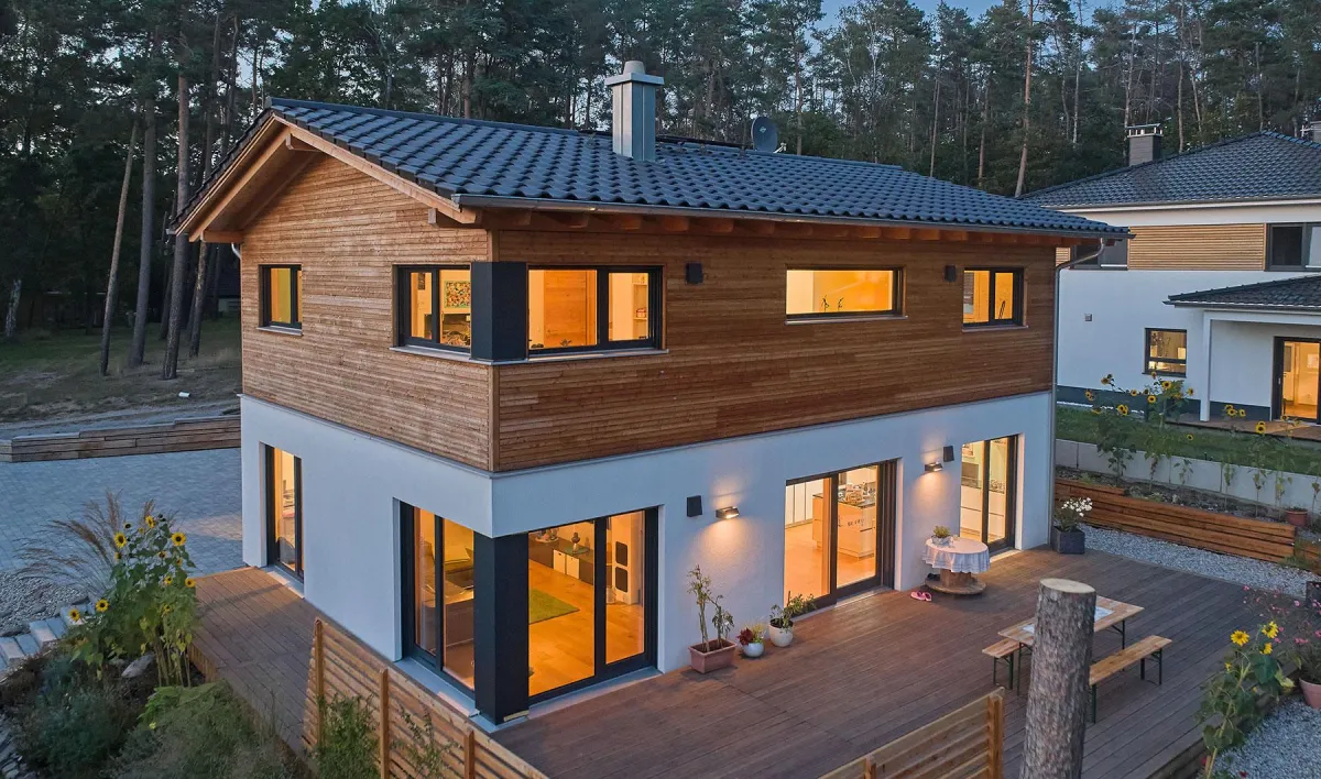 Unsere Wälder benötigen lediglich ca. 40 Sekunden Wachstum für ein Holzhaus.