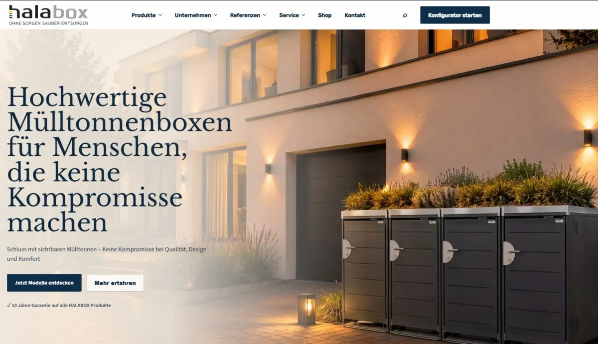 4er Mülltonnenbox von Hala - eine saubere Sache