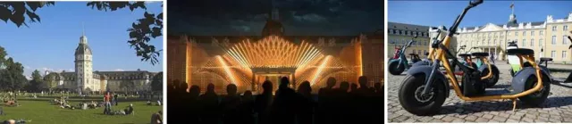 Bild: Pulsierende Plätze, abendliche Lichtspektakel und lässige Scrooser-Touren: Sommerfeeling in Karlsruhe