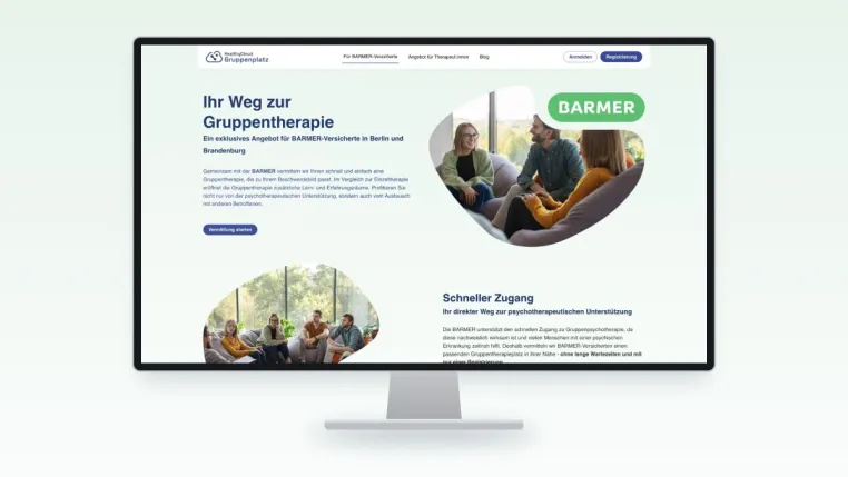Bild: gruppenplatz.de vermittelt BARMER-Versicherte in Berlin und Brandenburg digital in Gruppenpsychotherapie 