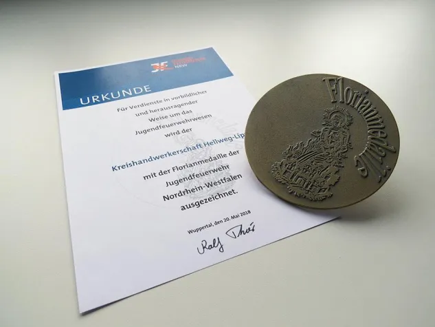 NRW-Jugendfeuerwehr dankt dem Handwerk Bild: NRW-Jugendfeuerwehr dankt dem Handwerk