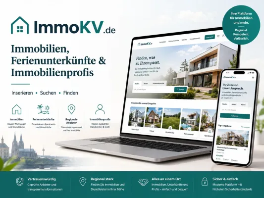 Bild: ImmoKV.de verbindet Immobilien, Ferienunterkünfte und regionale Immobilienprofis