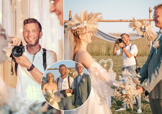 Bild: 999. Hochzeit am längsten Tag des Jahres: Hochzeitsfotograf Ben Pfeifer aus dem Erzgebirge feiert Jubiläum