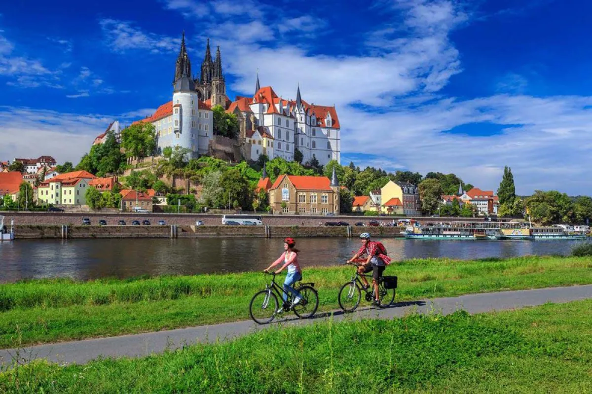 Radfahren im Sächsischen Elbland, Albrechtsburg Meißen, Foto: Rainer Weisflog/TV Sächsisches Elbland
