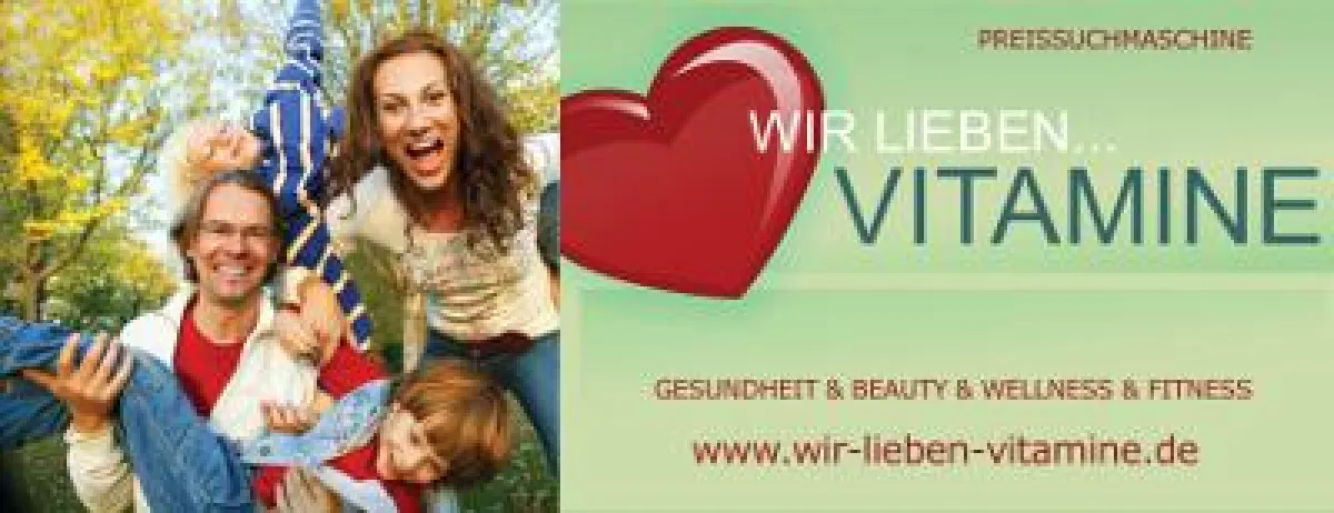 Preissuchmaschine mit Themenbog Wir-Lieben-Vitamine