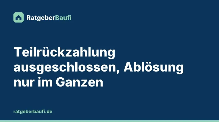Bild: KfW-Kredit und Sondertilgung: Warum Teilbeträge in der Zinsbindung ausgeschlossen sind