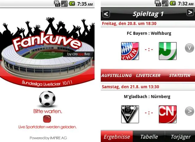 Fast so gut wie live: Nie wieder Bundesliga-Ergebnisse verpassen dank Fußball-Ticker für Android Bild: Fast so gut wie live: Nie wieder Bundesliga-Ergebnisse verpassen dank Fußball-Ticker für Android