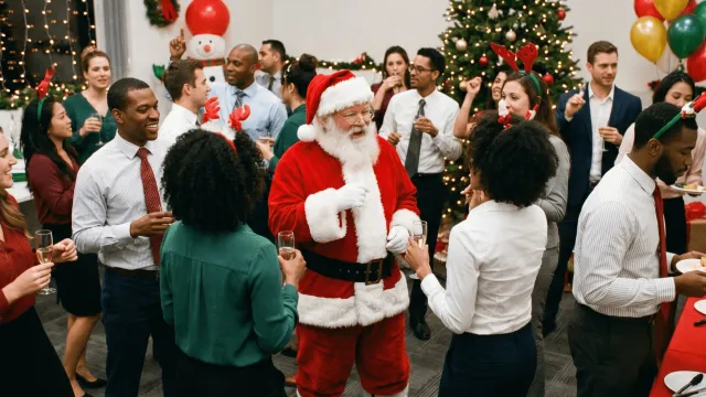 Bild: Weihnachtsmann buchen in Berlin wird für moderne Firmen zum Employee Engagement Booster
