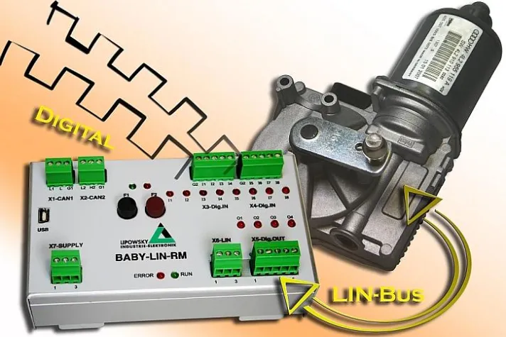 Baby-LIN-RM, der LIN-Dolmetscher für den Prüfstand Bild: Baby-LIN-RM, der LIN-Dolmetscher für den Prüfstand