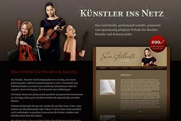 Bild: Endlich günstige Websites - Künstler ins Netz