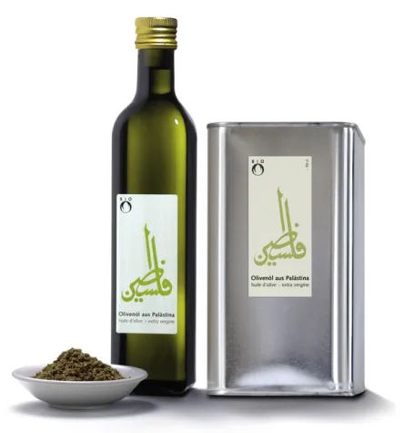 Bild: Palästinensisches Olivenöl im 3-Liter Kanister - ein kleiner Beitrag zum Frieden